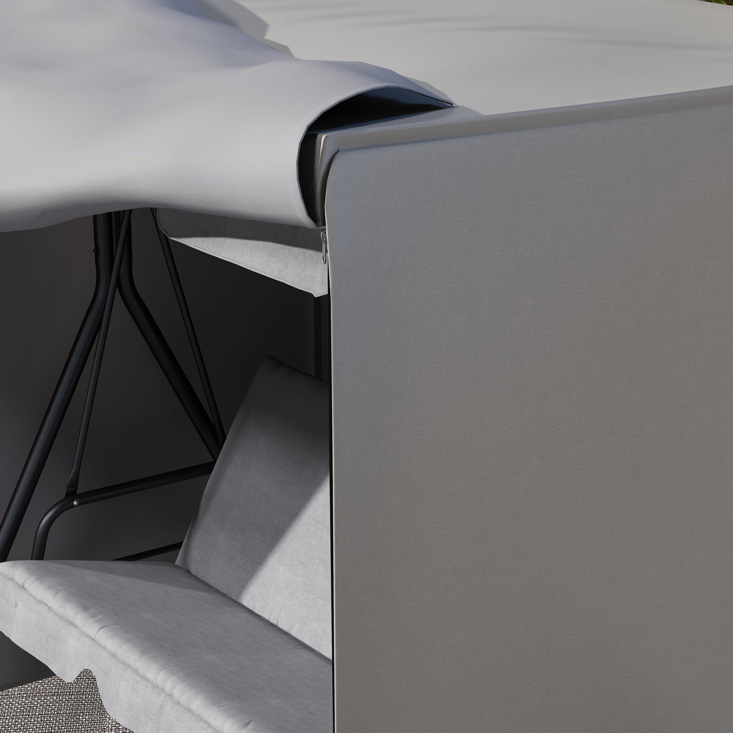 Outsunny 144 x 177cm Outdoor Swing Chair Cover - Light Grey