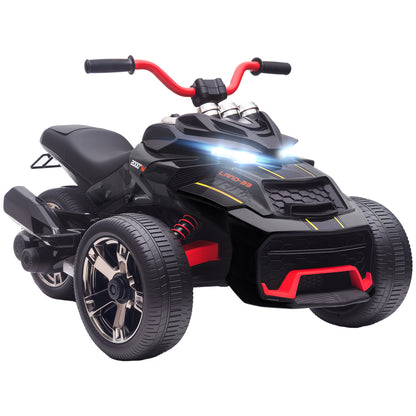 12V Kids Electric Ride On Car with 3 Wheeler, MP3 Player, Horn, 2 Speeds, LED Lights for Boys & Girls Ages 3-8