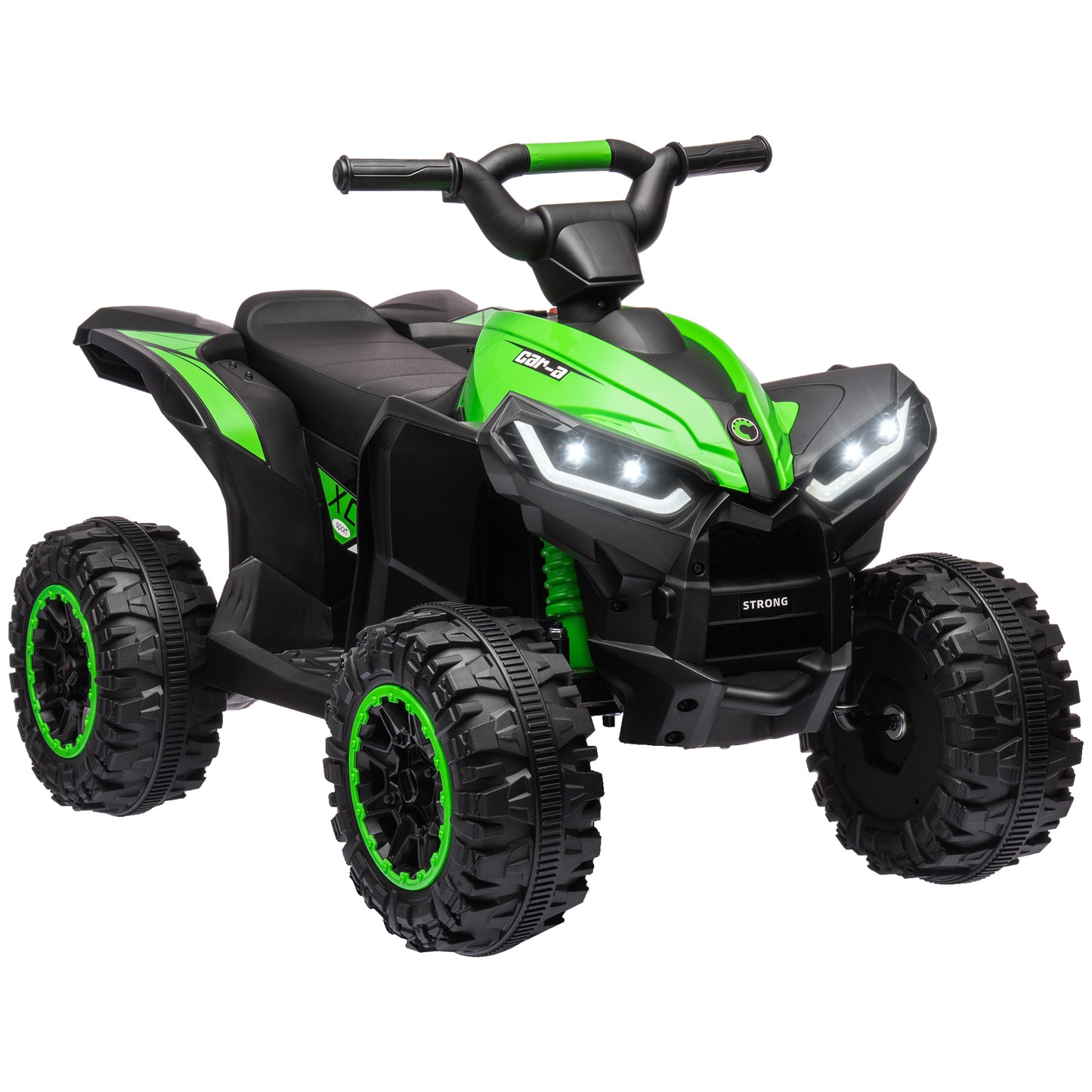 Kids 12V Ride-On Quad Bike w/ Music, Horn, for Ages 3-5 Years - Green