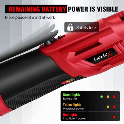 200Nm Cordless Angle Ratchet Wrench 7 Piece Socket Set 90° With 2 X 1500Mah Lithium-Ion Batteries