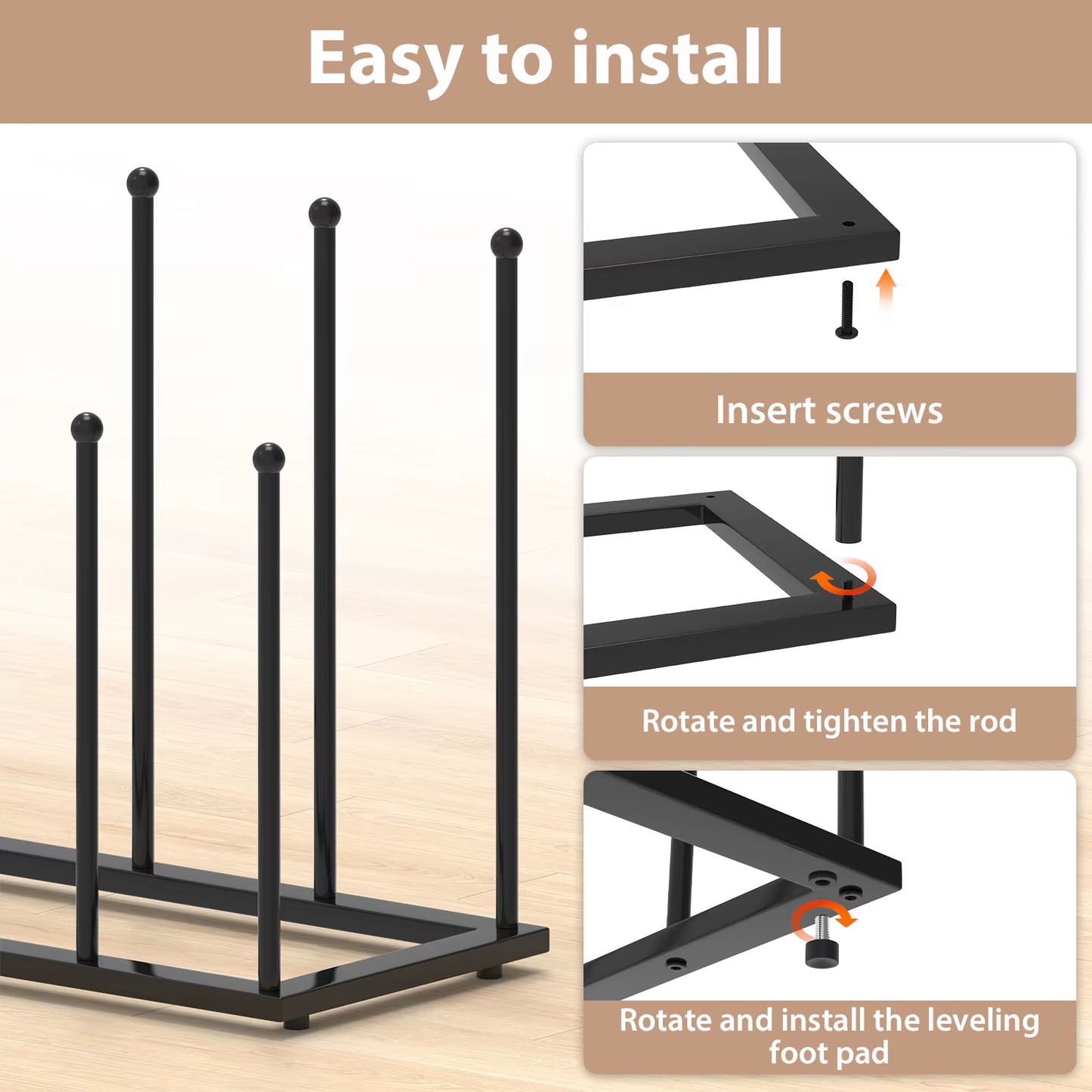 Shoe Rack Boot Storage Free Standing, 71 X 25 X 43CM Pirate Boots Stand 6 Pair Wellington Boot Holder, for Indoor/Outdoor Use