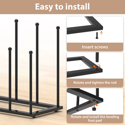 Shoe Rack Boot Storage Free Standing, 71 X 25 X 43CM Pirate Boots Stand 6 Pair Wellington Boot Holder, for Indoor/Outdoor Use
