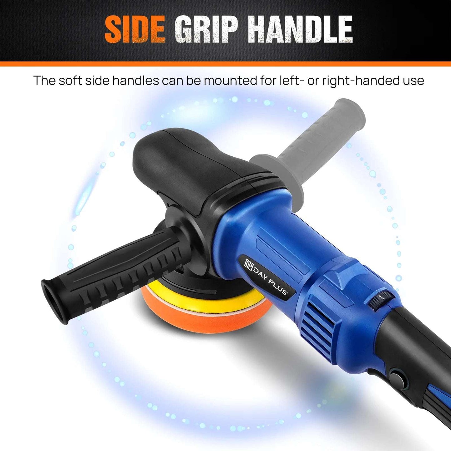 5000W Dual Action Car Polisher, Random Orbital Polishing Car Buffer, 6 Variable Speeds For Car Detailing & Cleaning