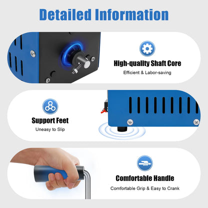 20W Hand Crank Generator Emergency Power Supply USB Charging Multi-Voltage Ports (3V-28V) for Outdoor Survival Camping