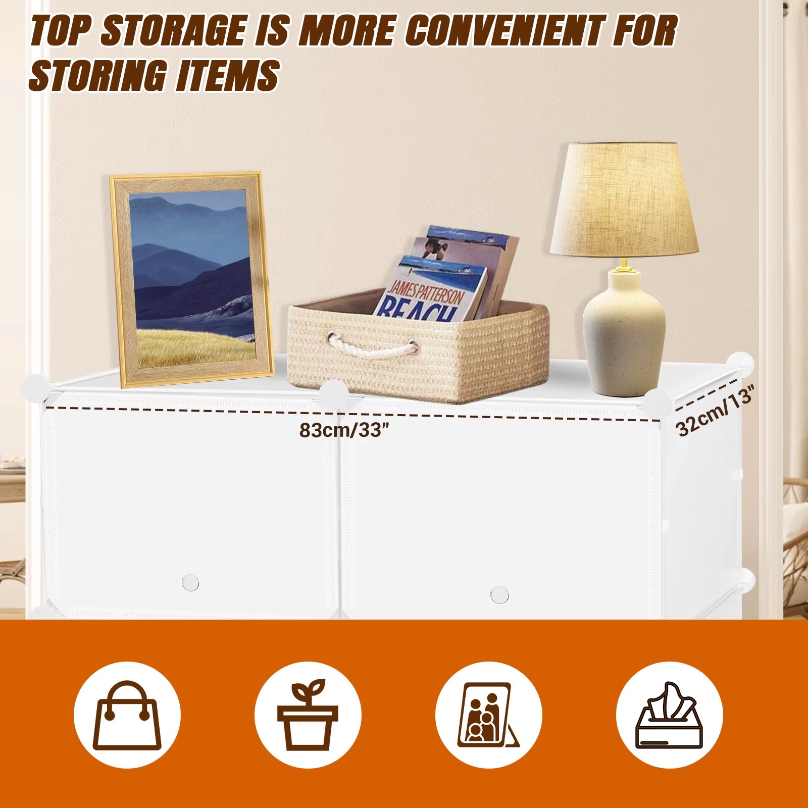 Shoe Storage Cabinet Layer Modular Plastic Shoe Rack, Cube Shoe Organizer, Dustproof and Waterproof, 40 Pairs of Shoes - 6/8/10