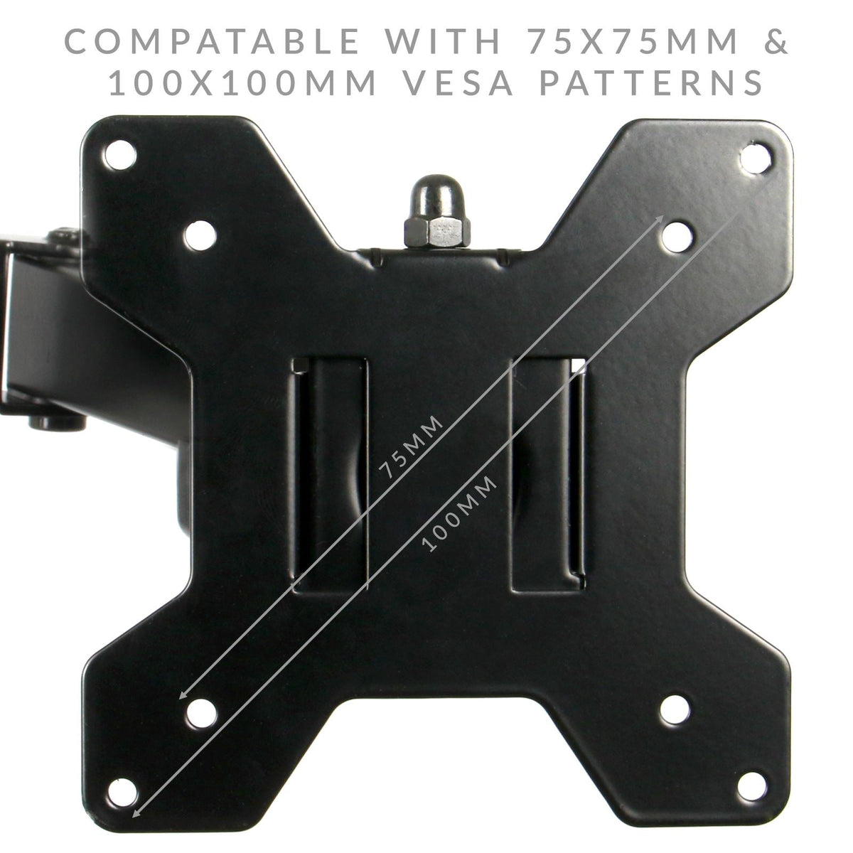 Maison & White Single Arm Monitor Bracket | VESA 13"-27" Up to 9kg | 360° Rotation 180° Tilt Swivel | 45cm Height 43.5cm Arm Extension | Cable Management | All Fixings Included | 2-Year Warranty