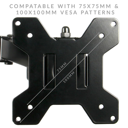 Maison & White Single Arm Monitor Bracket | VESA 13"-27" Up to 9kg | 360° Rotation 180° Tilt Swivel | 45cm Height 43.5cm Arm Extension | Cable Management | All Fixings Included | 2-Year Warranty
