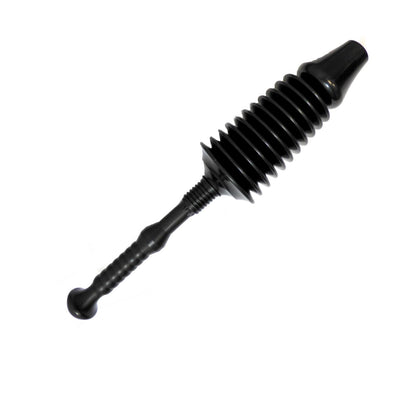 Pukkr Powerful Toilet Plunger | Water Pressure Concertina Head | 8x More Powerful | Handle 28cm | Assembled 62cm | Disassembles for Storage | Unblocks Toilets Fast | 2-Year Warranty