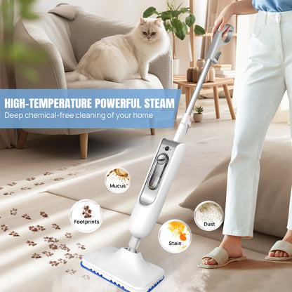 Dayplus Steam Mop & Detachable Steam Cleaner, 1500W Powerful Floor Steamer for Carpet Laminate Hardwood, 2 Washable Pads, 400ML