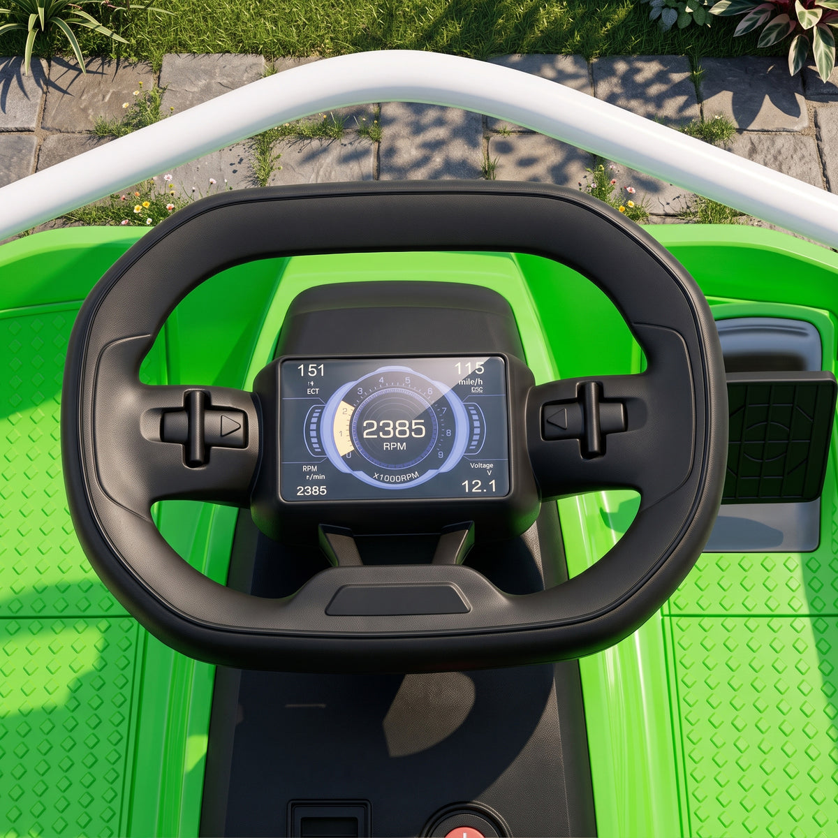 Kids Electric Go Kart | 24V 300W Brushless Motor | Drift Mode | Soft Start | Dual Speed | Ages 6-10 | Green / Yellow / Red