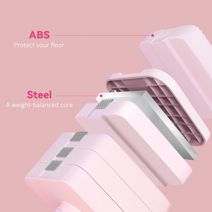 Adjustable Dumbbell Set of 2 | 1 / 2 / 3 / 4 / 5kg Per Dumbbell | 5-in-1 Weight Settings | Non-Slip Handle | Square Stable Design | Steel Core & ABS Coating | Home Gym | Pink