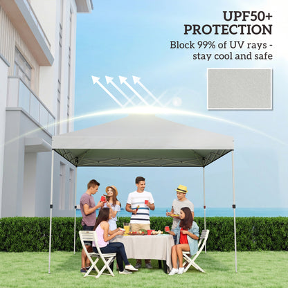3x3m Gazebo Roof Replacement Canopy | UV50+ Waterproof | 210D Silver-Coated Oxford Fabric | Double Vented | 8 Drainage Holes | Hook & Loop | Fits 3x3m Straight-Leg Frames | White