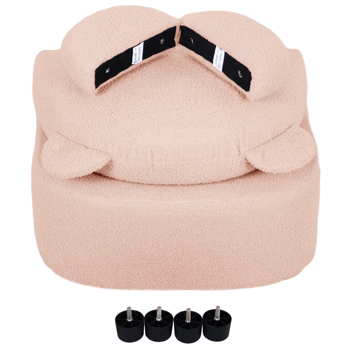 AIYAPLAY Kids Toddlers Armchair, Bear Shaped Toddler Chair for Bedroom Playroom Living Room, Aged 18 Months to 3 Years - Pink