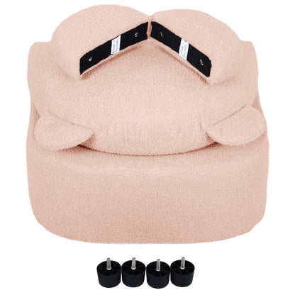 AIYAPLAY Kids Toddlers Armchair, Bear Shaped Toddler Chair for Bedroom Playroom Living Room, Aged 18 Months to 3 Years - Pink