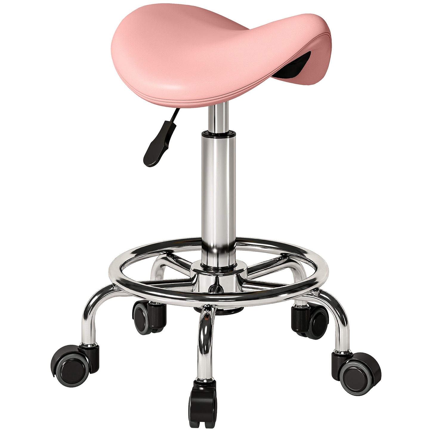 Salon Saddle Stool, Rolling Saddle Chair for Massage, Spa, Clinic, Beauty, Hairdressing and Tattoo