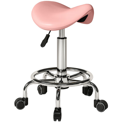 Salon Saddle Stool, Rolling Saddle Chair for Massage, Spa, Clinic, Beauty, Hairdressing and Tattoo