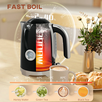 Retro Toaster and Kettle Set - Black / Cream