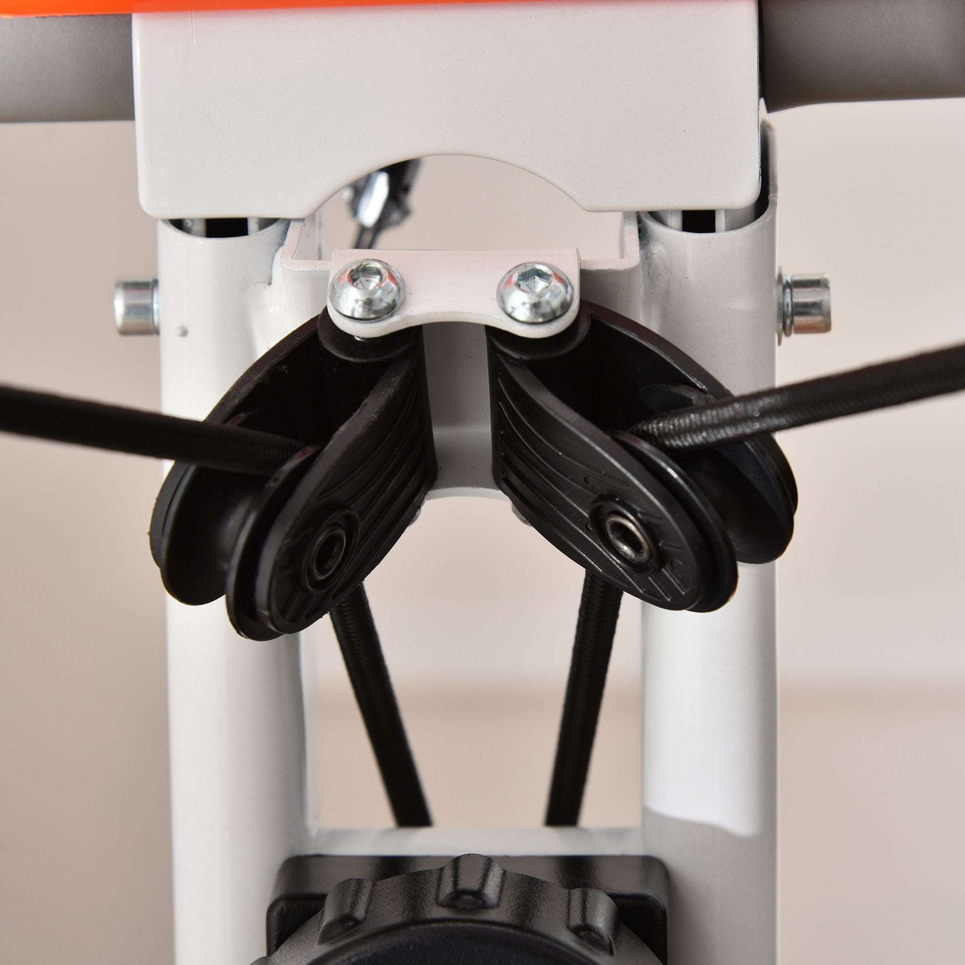 2-in-1 Upright  Exercise Bike Stationary Foldable Magnetic Recumbent Cycling with Arm Resistance Bands Orange