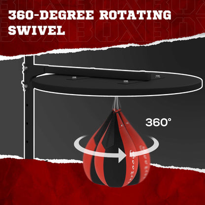 SPORTNOW Wall Mounted Speed Bag Platform, Height Adjustable Punching Bag Training Kit