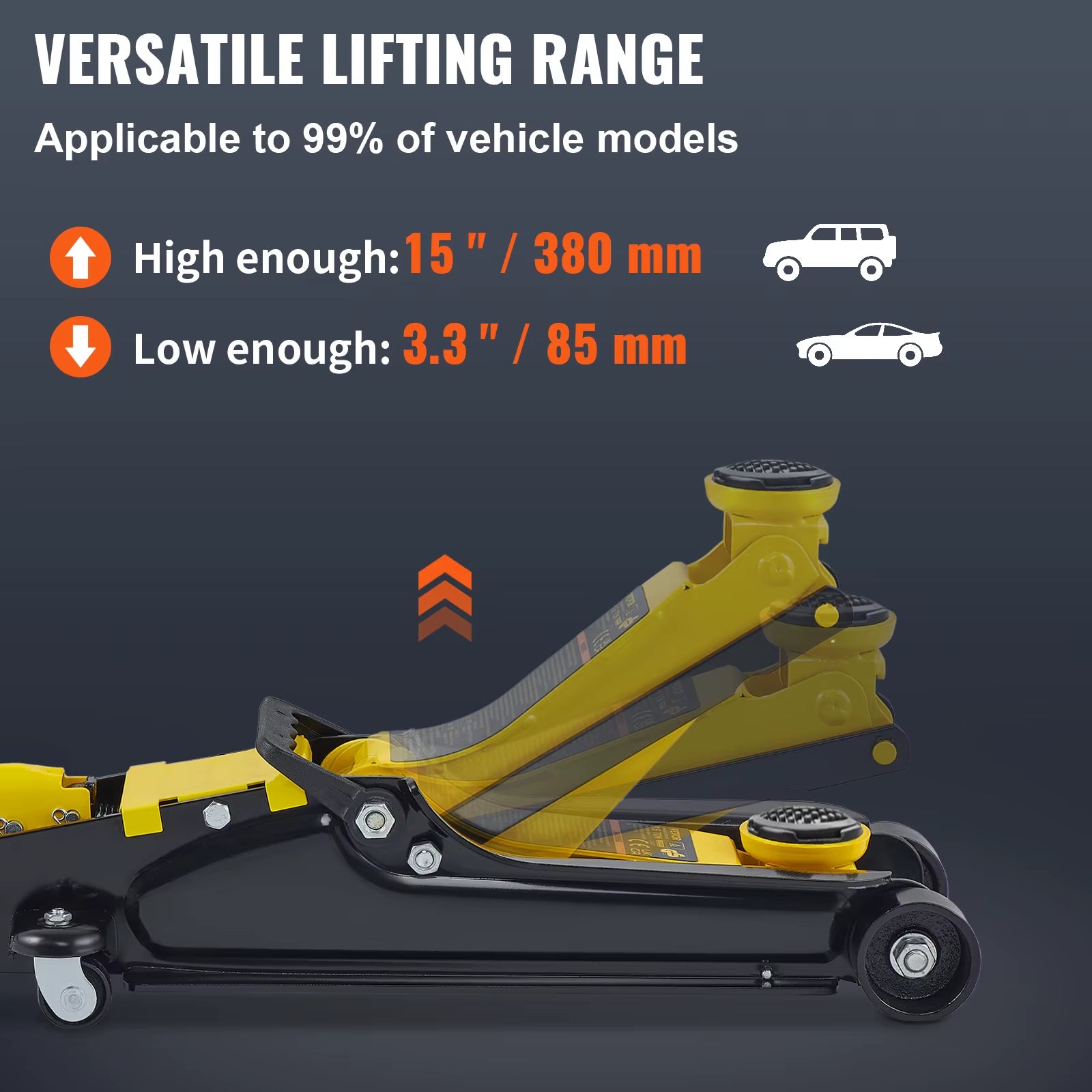 2.5T Ton Hydraulic Floor Jack Pneumatic Low Profile Heavy-Duty Steel Racing Floor Jack With Piston Lift Pump