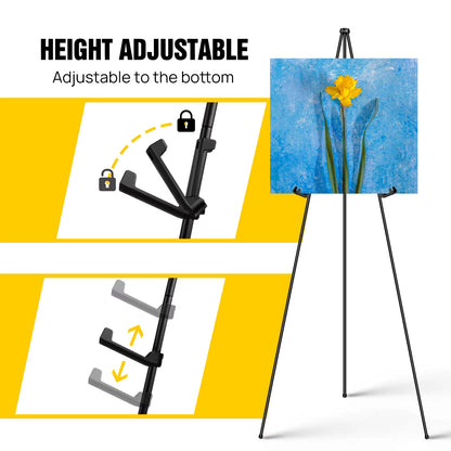 Portable Easel Stand for Wedding Painting Display Folding Adjustable Metal Artist Tripod Easel With Bag 160cm