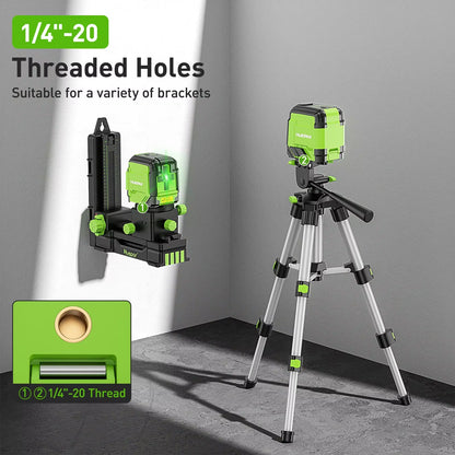 Huepar Cross Line Laser Level with 0.65M Tripod 2 Lines Germany Osram Self-Leveling Horizontal & Vertical Laser Leveling Tool