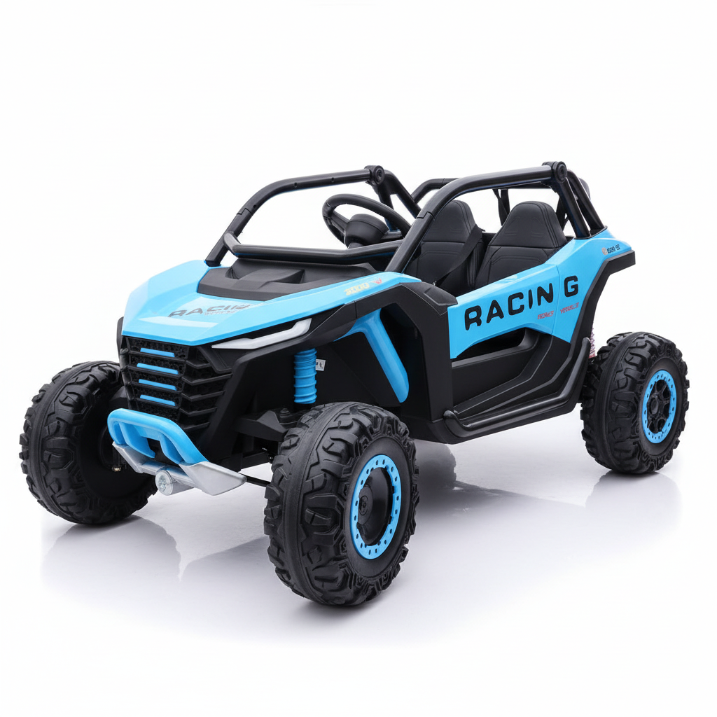 Blue UTV front-side white studio