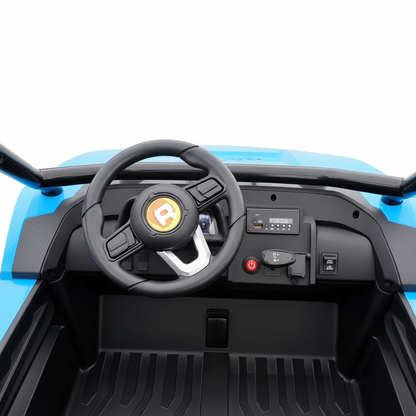 Blue UTV interior studio