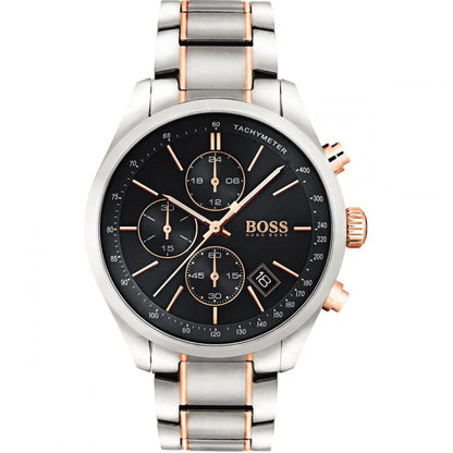 Hugo Boss Men's Grand Prix Wrist Watch Gold & Silver Tone HB1513473
