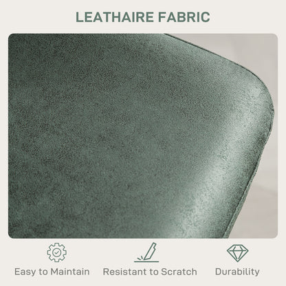 Adjustable Bar Stools Set of 2 Counter Height Barstools Dining Chairs 360° Swivel with Footrest for Home Pub, Green