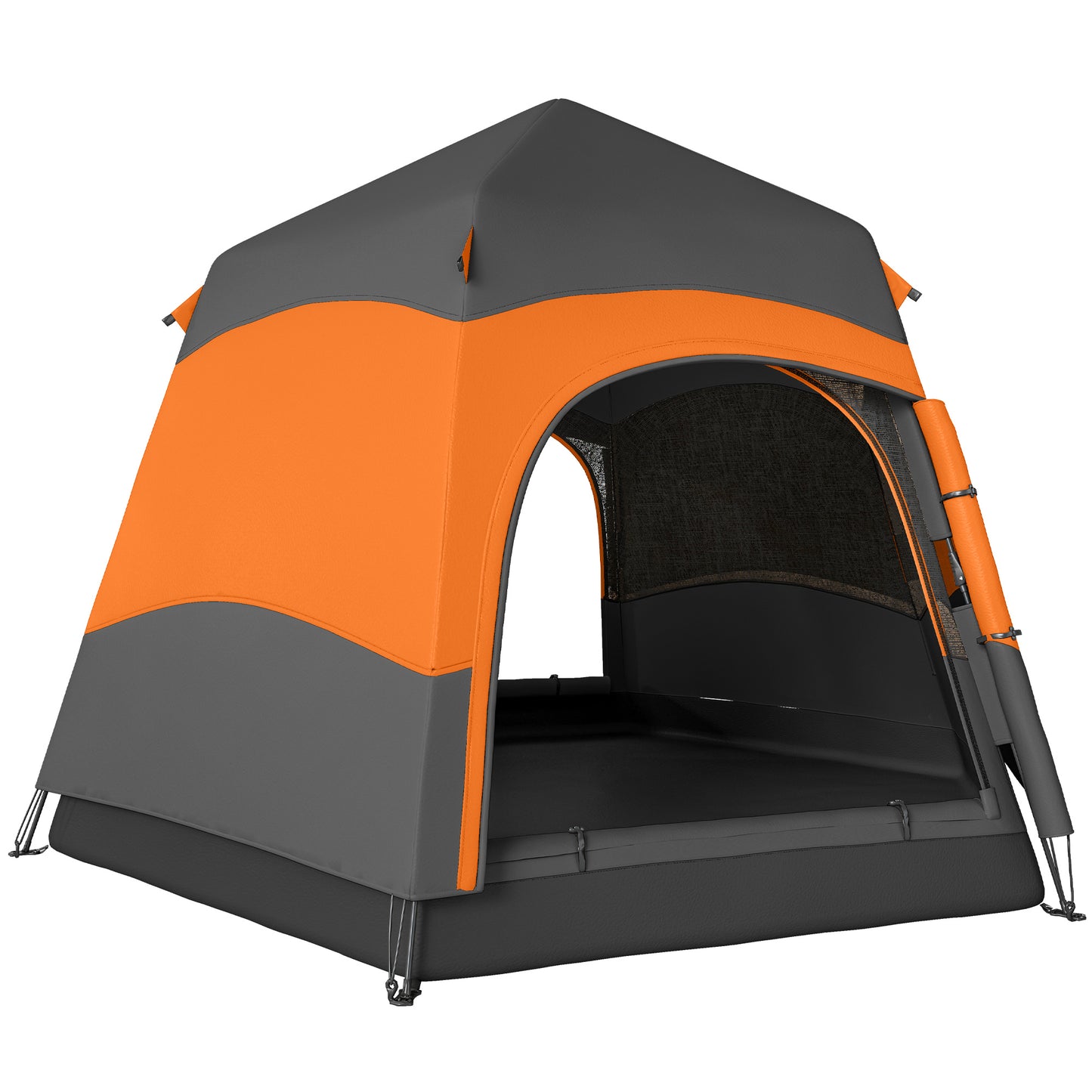 Outsunny Double Layer Instant Pop Up Tent with Rainfly, Portable Camping Shelter with Sewn-in Groundsheet and Carry Bag