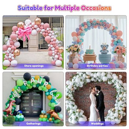 Reusable Balloon Arch Stand Kit with Base, Adjustable Balloon Arch Frame 3M Wide & 2.7M Tall for Graduation Wedding Birthday
