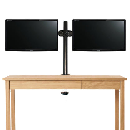 Maison & White Dual Arm Monitor Bracket | Steel | Fits 13–27" Screens | Max 9kg Per Screen | VESA Compatible | 360° Rotation | 45cm Height | 38.5cm Arm Extension | Cable Management | All Fixings Included | 2-Year Warranty