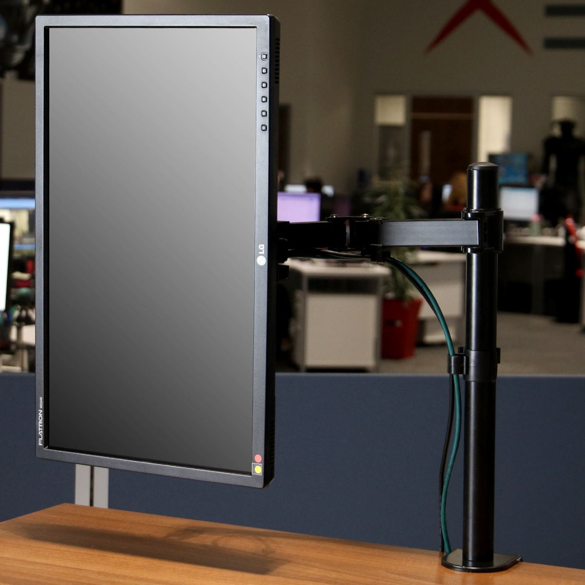 Maison & White Single Arm Monitor Bracket | VESA 13"-27" Up to 9kg | 360° Rotation 180° Tilt Swivel | 45cm Height 43.5cm Arm Extension | Cable Management | All Fixings Included | 2-Year Warranty
