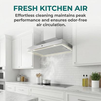 2Pcs 5-Layer Cooker Hood Filter for Many Leading Range Hoods (230*260*9Mm)