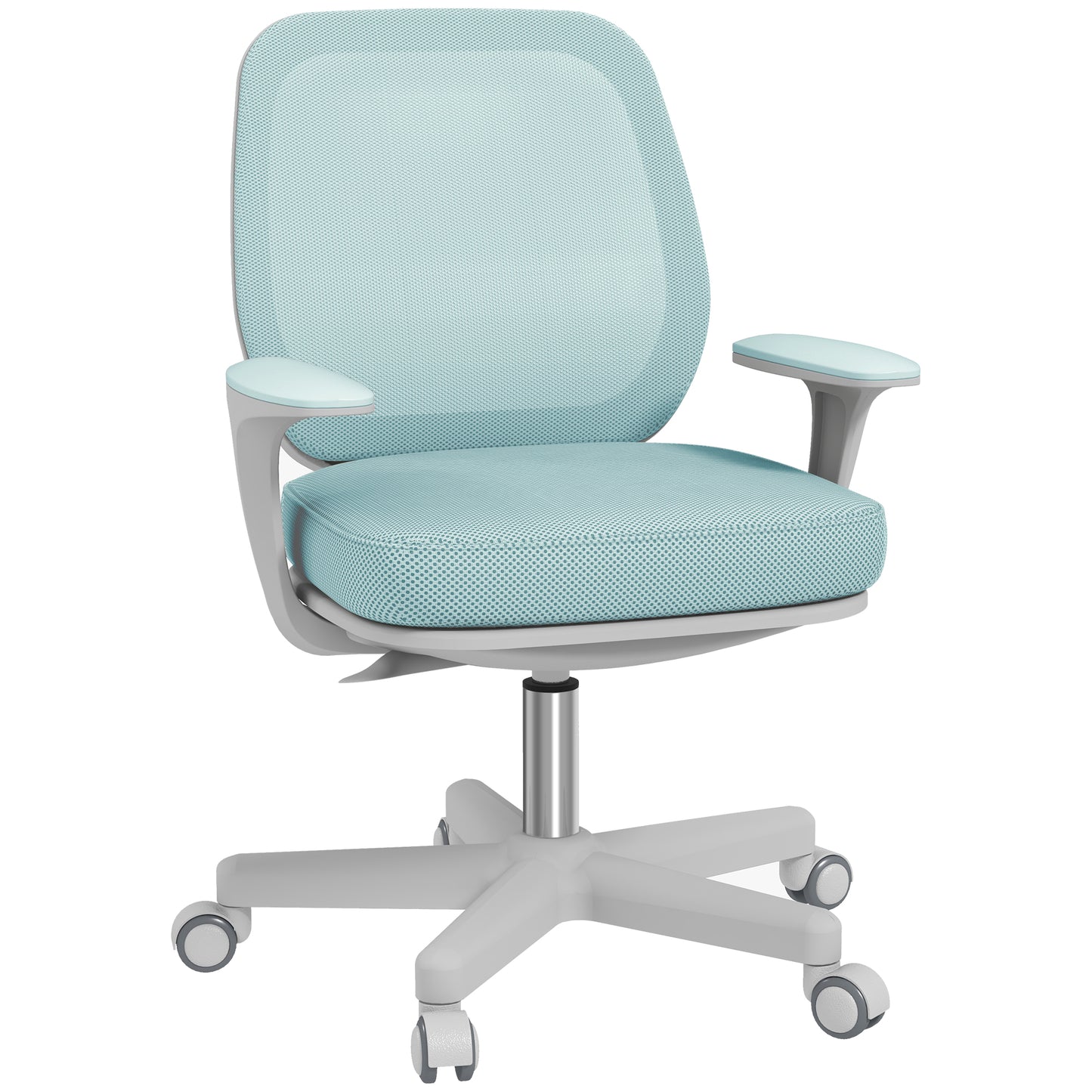 Mesh Back Office Chair | Height Adjustable 44–56cm | 120kg Capacity | Castor Wheels | Light Green