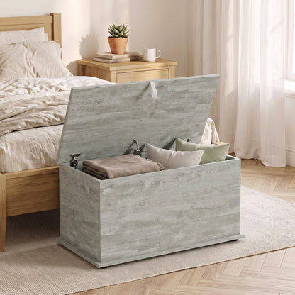 Storage Chest | 102L Wooden Blanket Box & Bed End Bench with Hinged Lid, 4 Colours