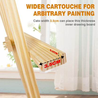 Studio Easel 1.75M Foldable Wooden A Frame Painting Painter Drawing Stand Board 69 Inch Art Display Easel Artist 