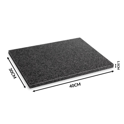 Maison & White Natural Granite Chopping Board | Dark Grey Speckled Stone | EVA Non-Slip Feet | 40 × 30 × 1.5cm
