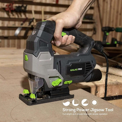 GALAX PRO 800W Powerful Motor Jigsaw Adjustable ±45° Cutting 3000 RPM Electric Saber Saw Wood Tool for DIY Woodworking Chainsaw