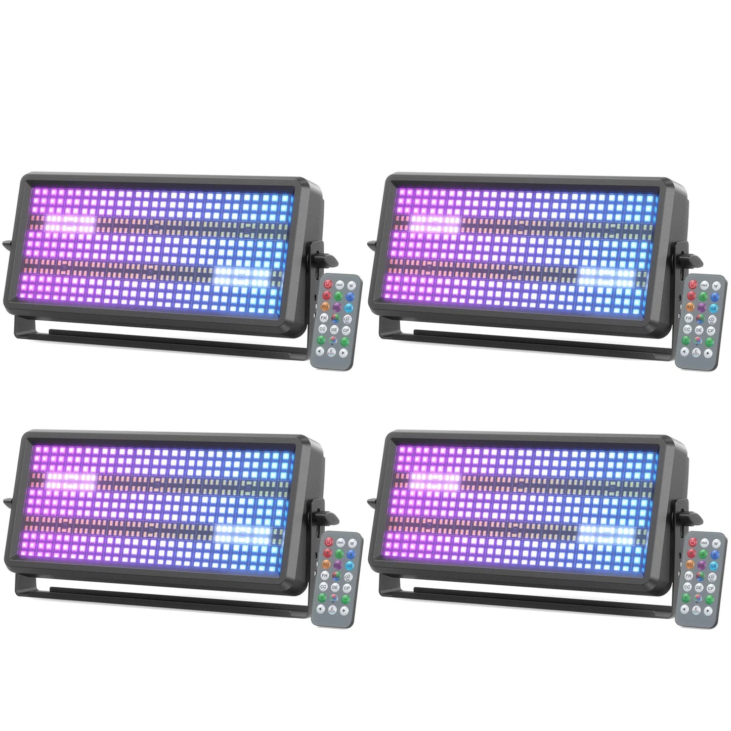 120W LED 4 Piece Party Strobe Light RGBW Wall Washer Light Bar DMX Strobe Stage Effect Lighting For DJ Disco Wedding Rave Events