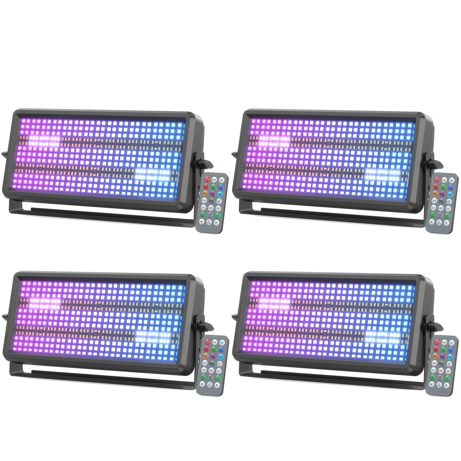 120W LED 4 Piece Party Strobe Light RGBW Wall Washer Light Bar DMX Strobe Stage Effect Lighting For DJ Disco Wedding Rave Events