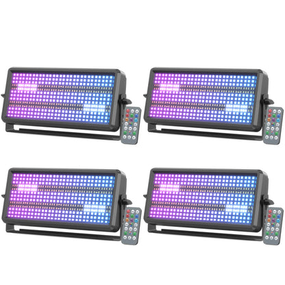 120W LED 4 Piece Party Strobe Light RGBW Wall Washer Light Bar DMX Strobe Stage Effect Lighting For DJ Disco Wedding Rave Events