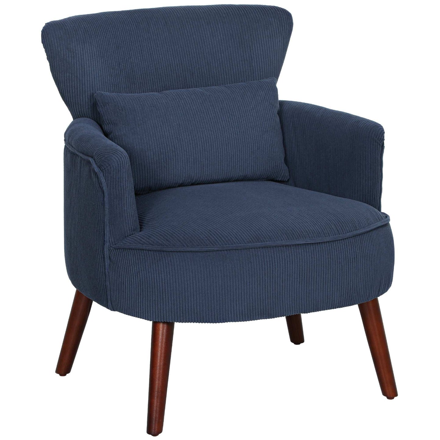Corduroy Retro Accent Chair - Blue