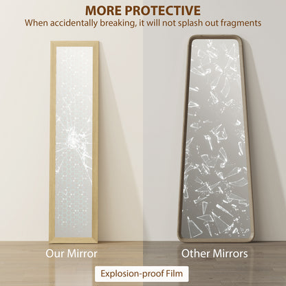 37 x 157 cm Full Length Mirror - Natural