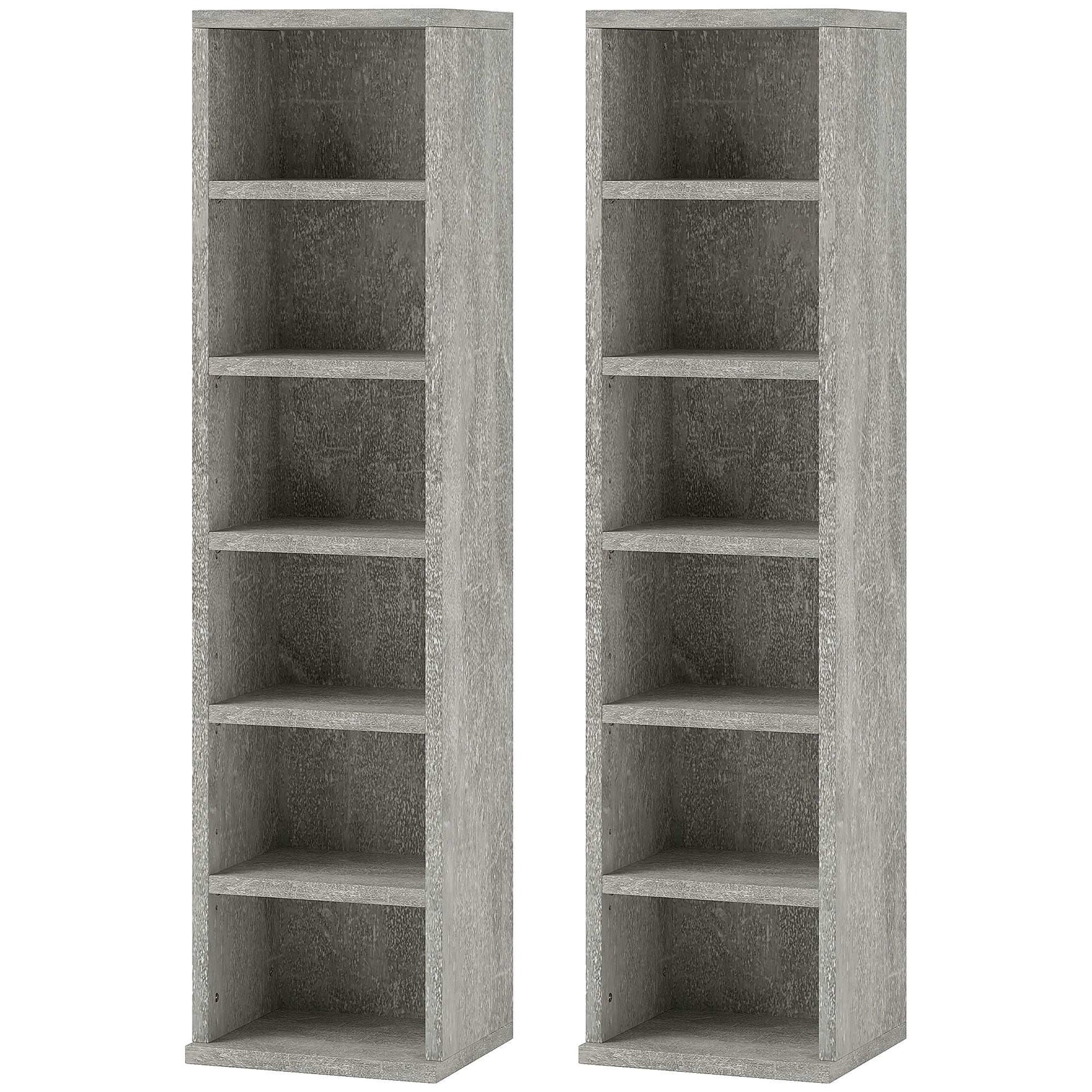 Set of Two 102 CD Storage Units - Cement Grey