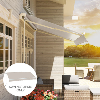 Awning Replacement Canopy, Water Resistant UPF 50+ Sun Shade Cover for 3 x 2.5 m Garden Awning (Fabric Only), Cream White / Green / Grey