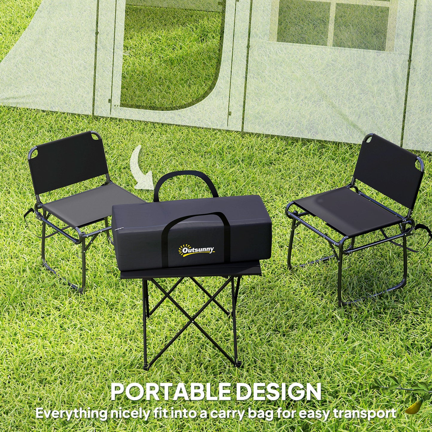 3-4 Man Tunnel Tent, Family Camping Tent with Porch, Bedroom and Living Area, Sewn in Groundsheet, 3000mm Waterproof, Portable with Bag - Khaki