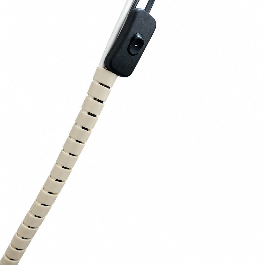 Cable tidy in-use close-up