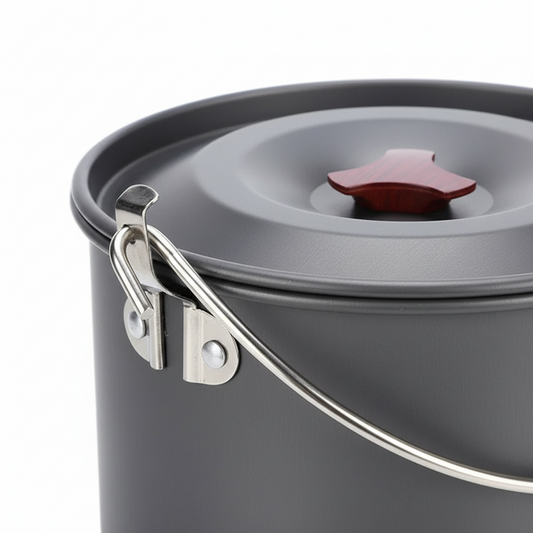4L Aluminium Camping Hanging Pot | Lightweight Cookware for 4-6 People | Outdoor Picnic Cooking | 537g | Widesea